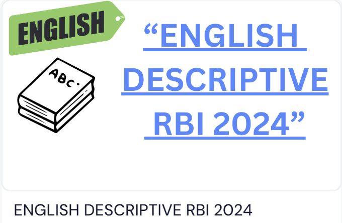 English Descriptive RBI 2024