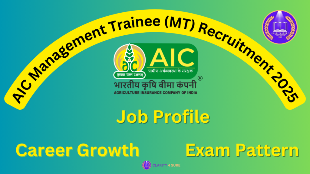 AIC Management Trainee MT Recruitment 2025