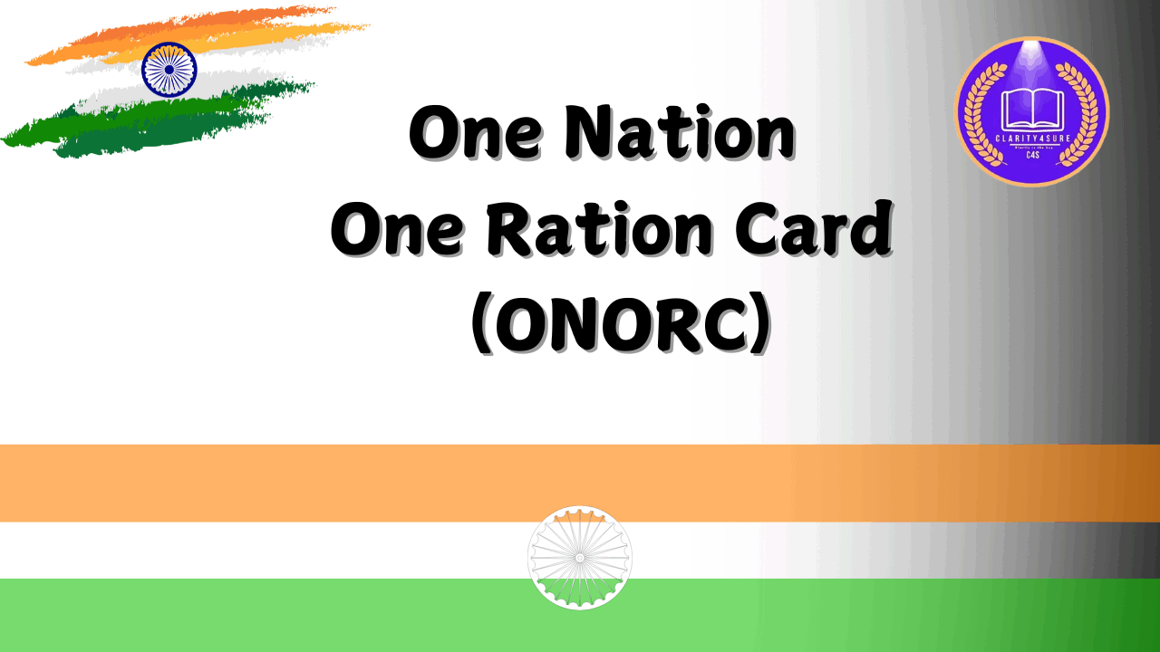 One Nation One Ration Logo One Nation One Ration Card (ONORC) - C4S Courses