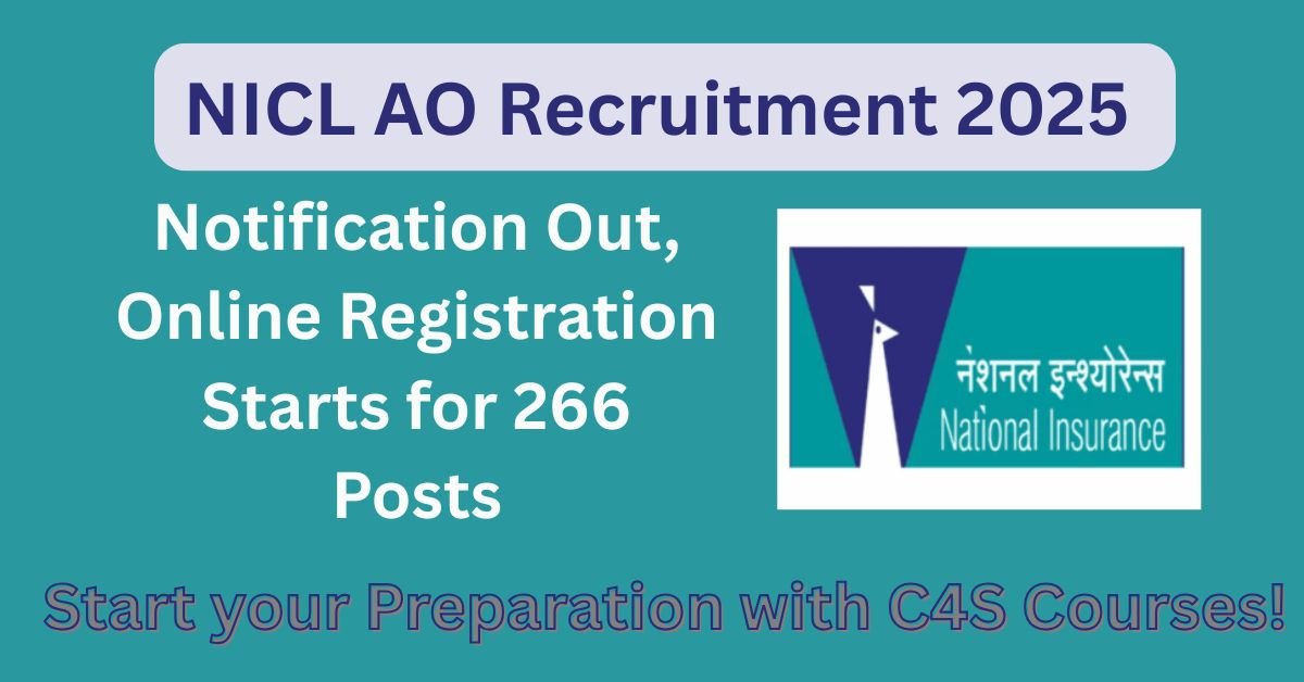 NICL AO Recruitment 2025 Notification Out, Online Registration Starts for 266 Posts