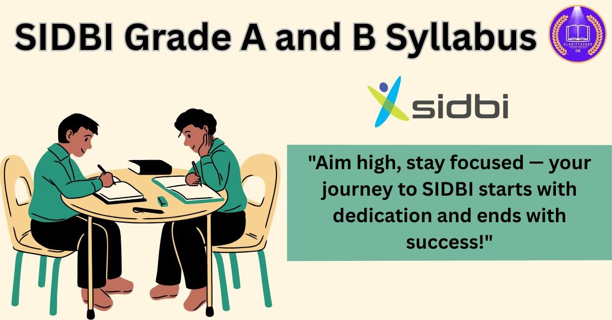SIDBI Grade A and B Syllabus