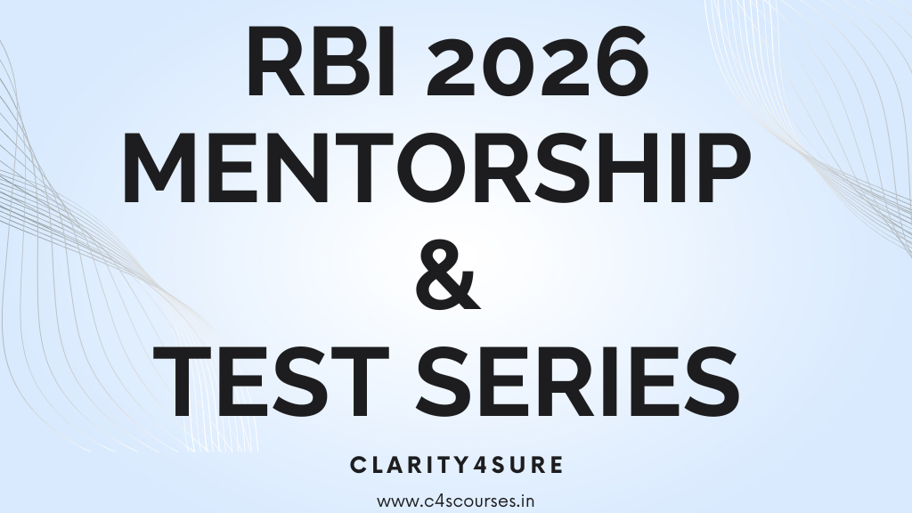 RBI Grade B 2026 MENTORSHIP and Test Series