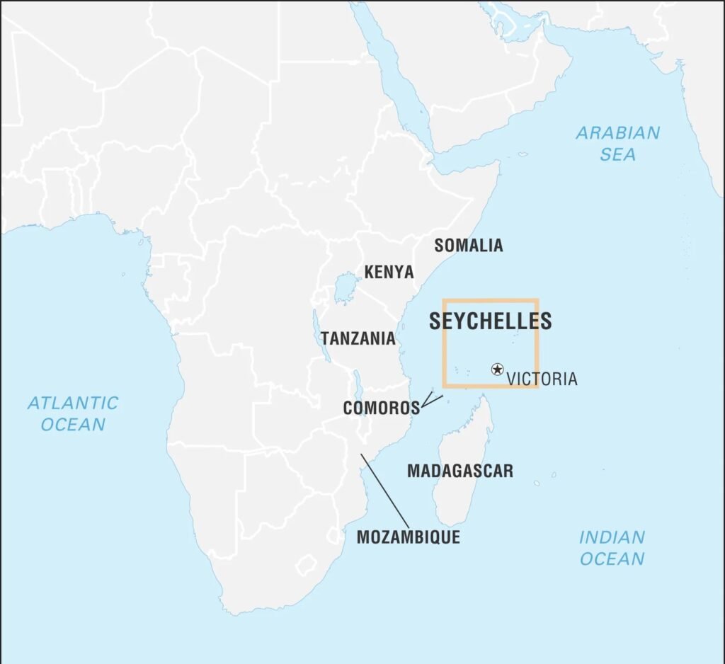 World Data Locator Map Seychelles