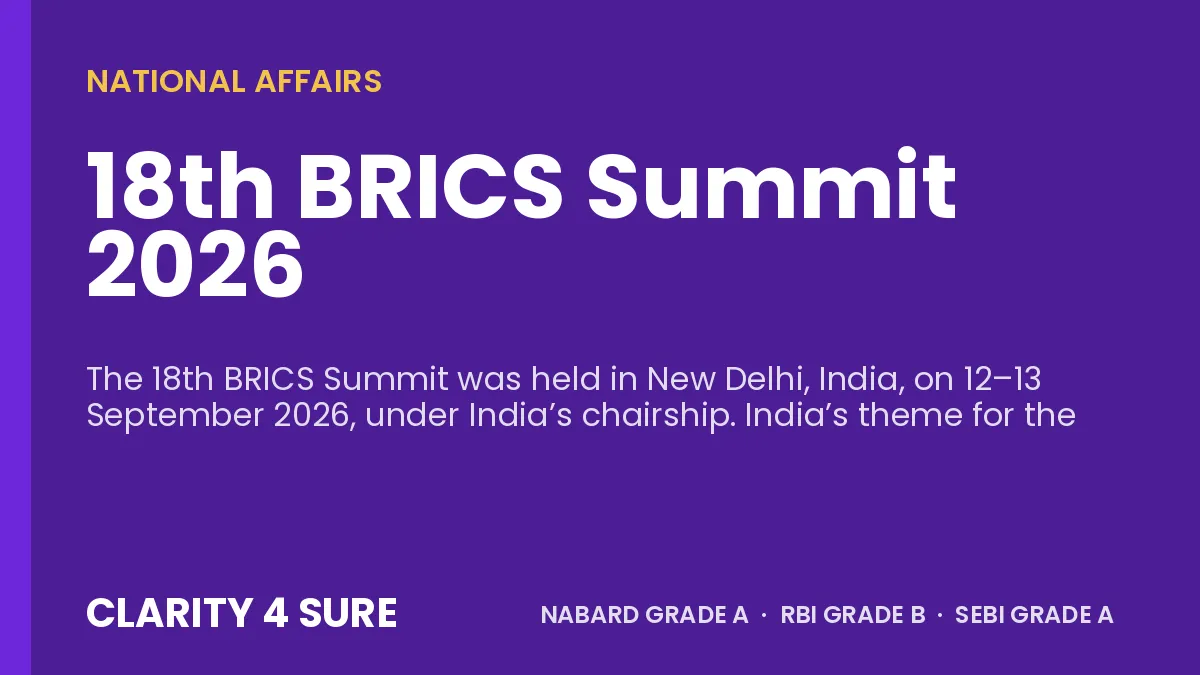 18th BRICS Summit 2026