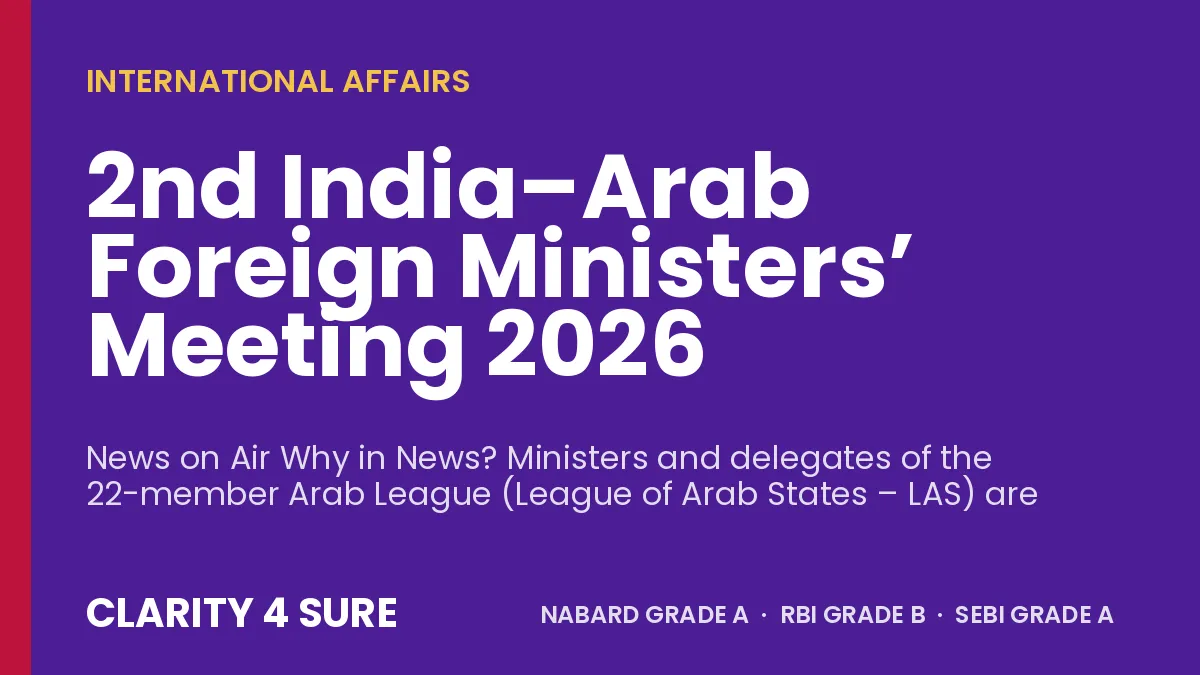 2nd India–Arab Foreign Ministers’ Meeting 2026
