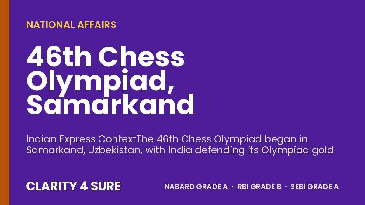 46th Chess Olympiad, Samarkand