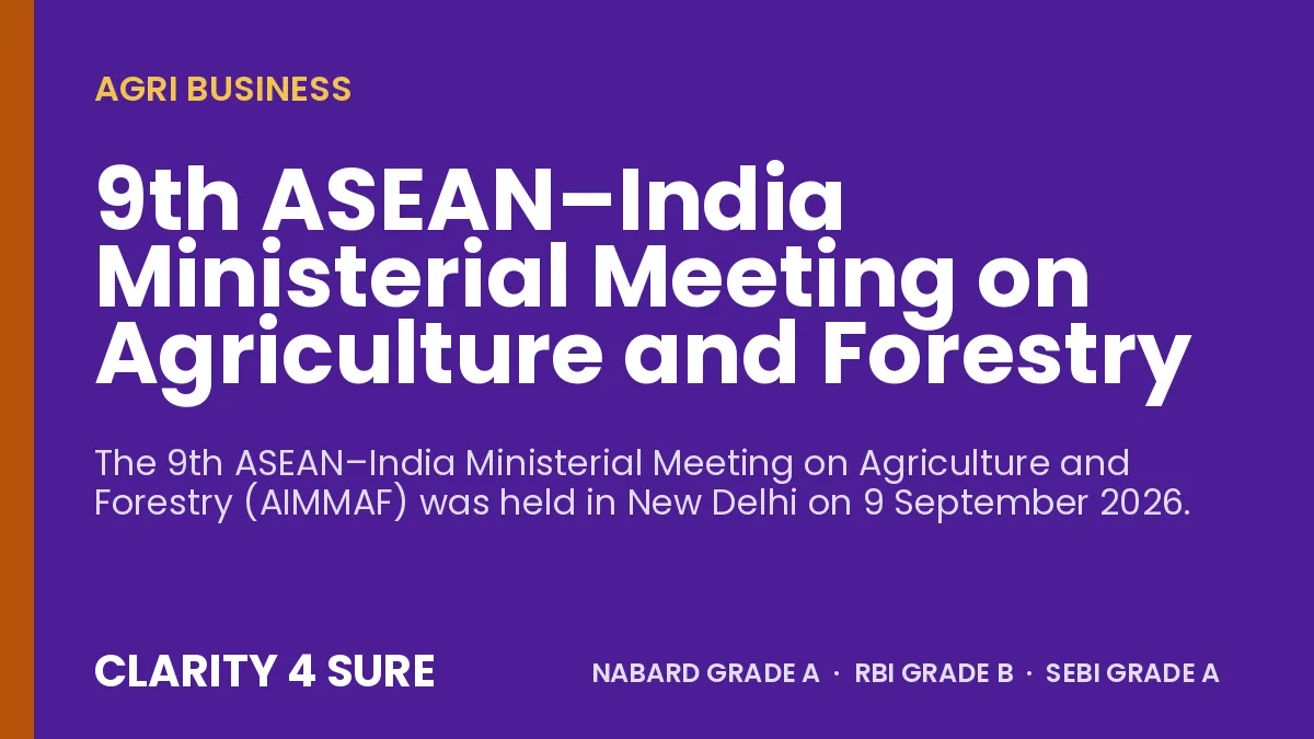 9th ASEAN–India Ministerial Meeting on Agriculture and Forestry