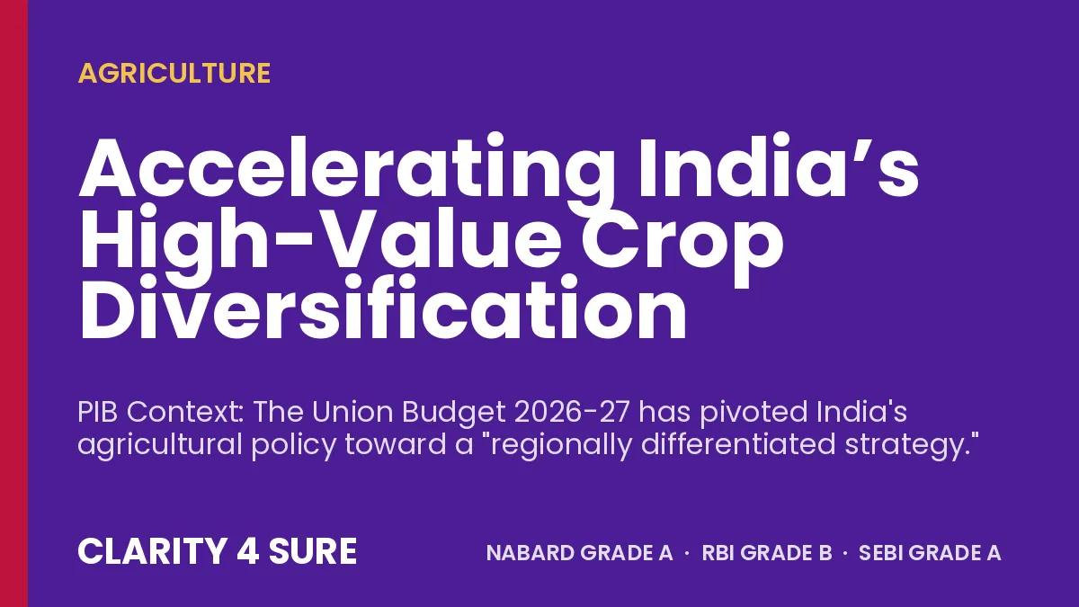 Accelerating India’s High-Value Crop Diversification