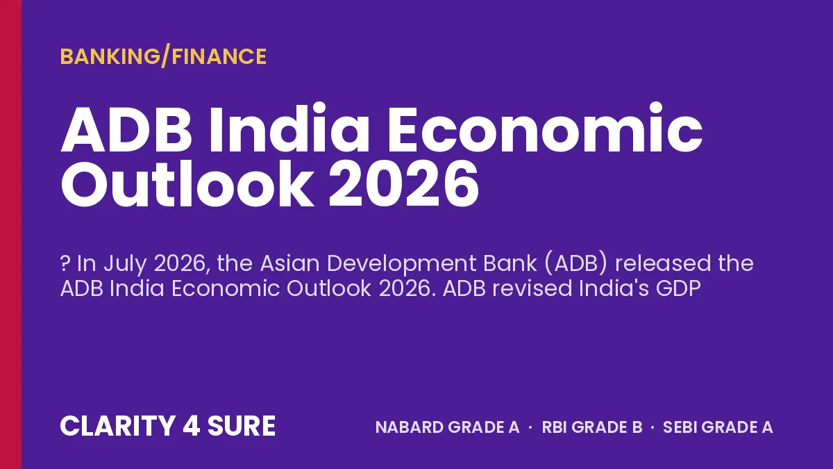 ADB India Economic Outlook 2026