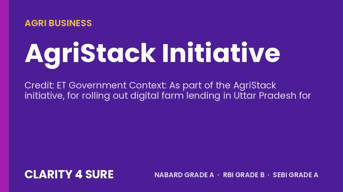 AgriStack Initiative