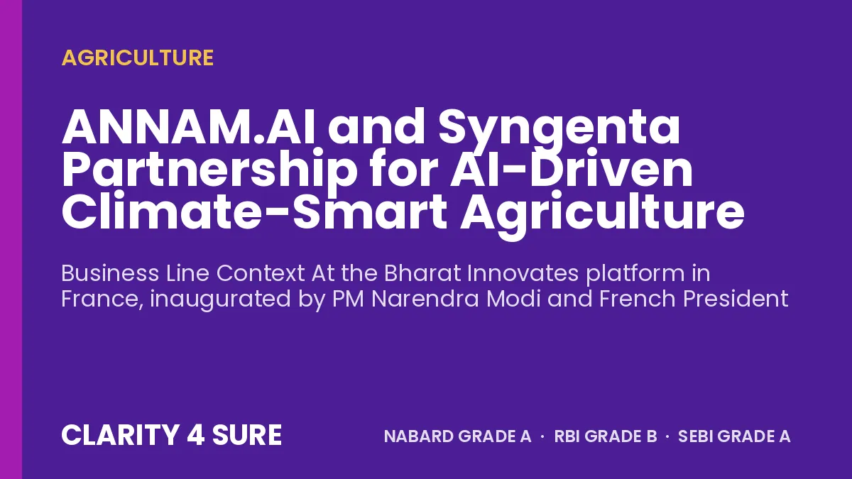ANNAM.AI and Syngenta Partnership for AI-Driven Climate-Smart Agriculture