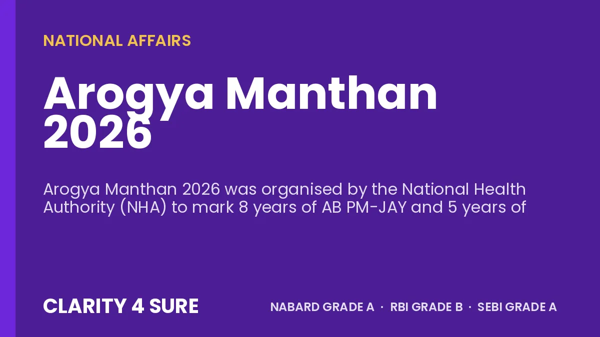 Arogya Manthan 2026
