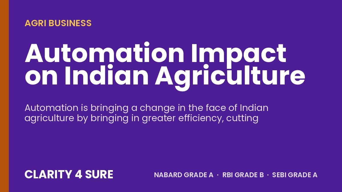 Automation Impact on Indian Agriculture