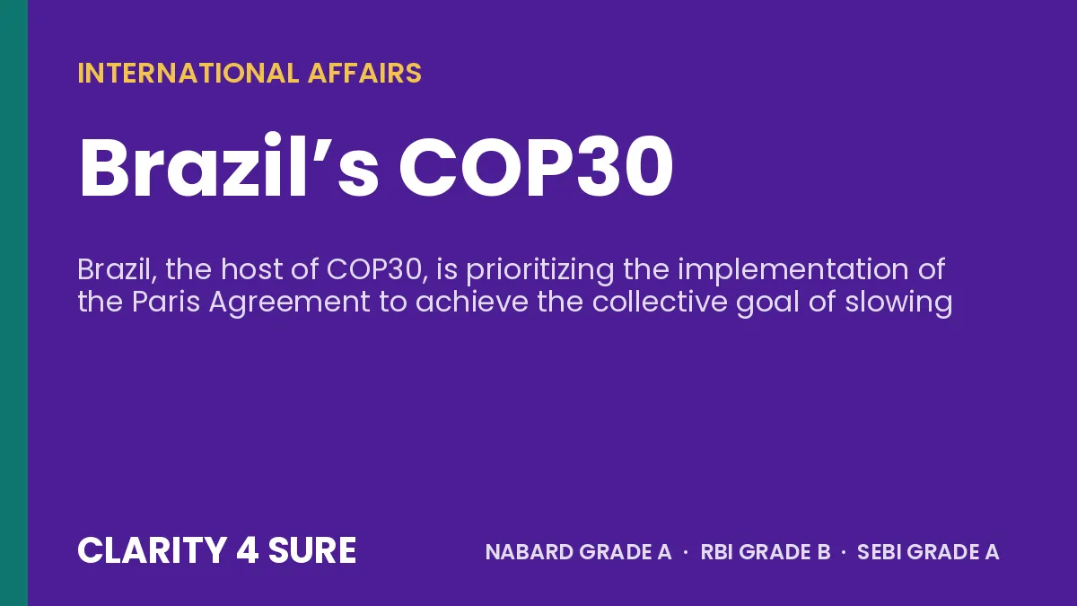 Brazil’s COP30