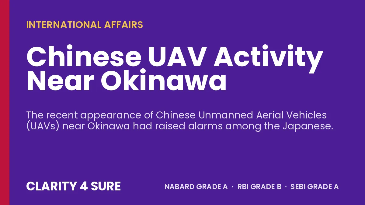 Chinese UAV Activity Near Okinawa