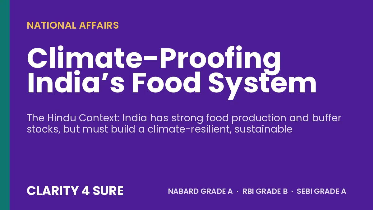Climate-Proofing India’s Food System
