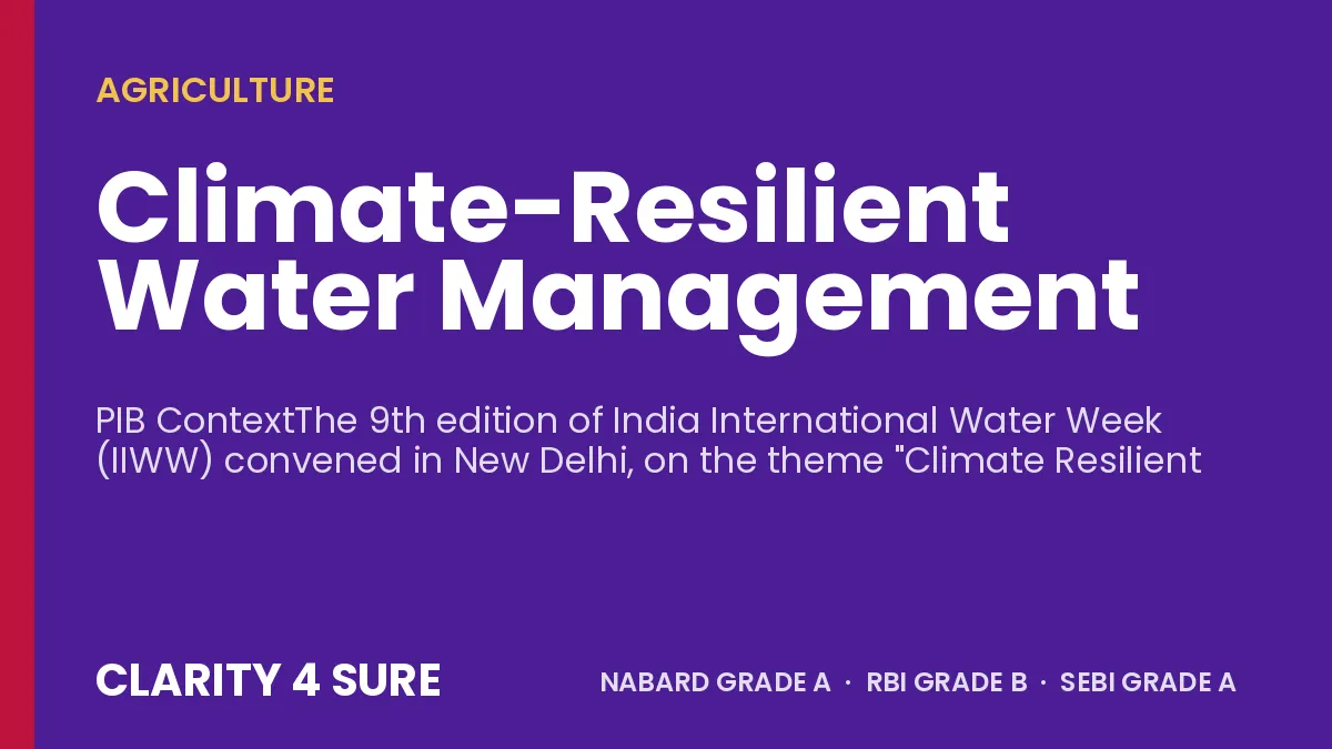 Climate-Resilient Water Management
