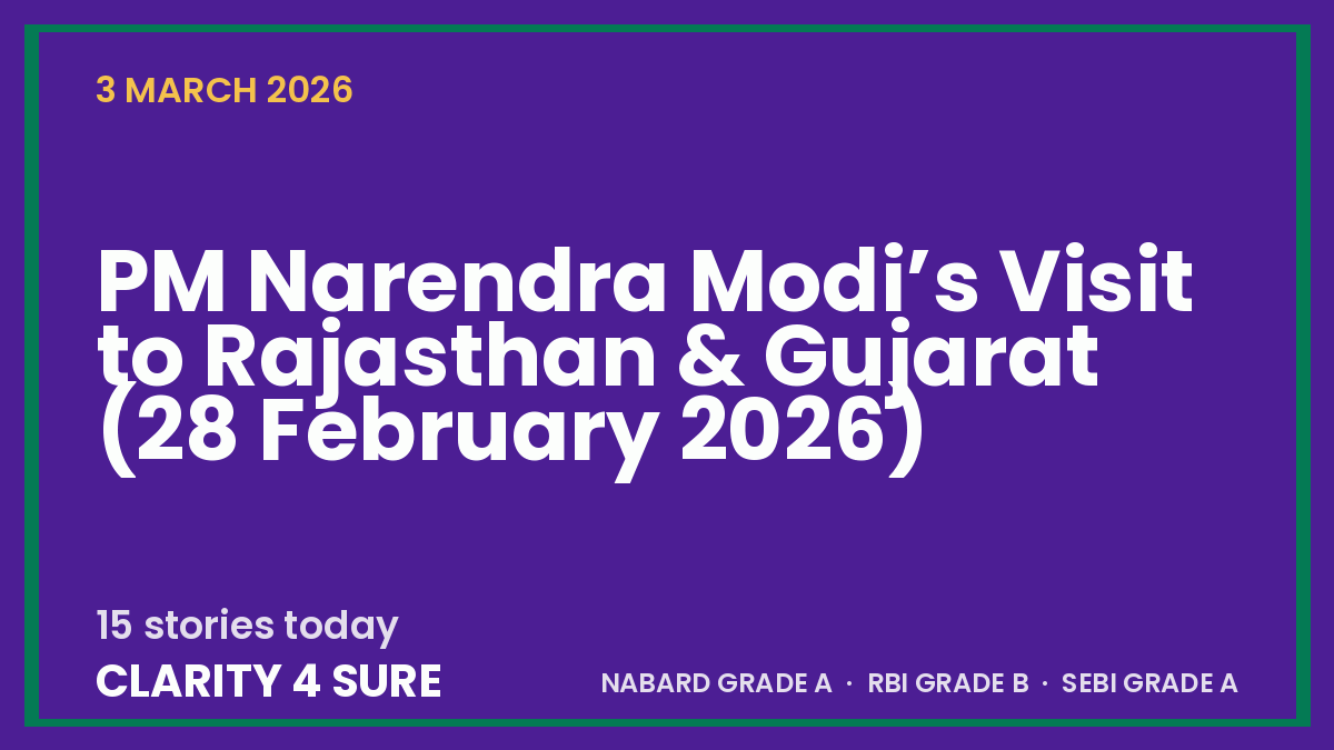 Daily Current Affairs (DCA) 03 March, 2026