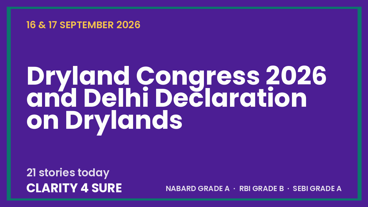 Daily Current Affairs (DCA) 16&17 September, 2026