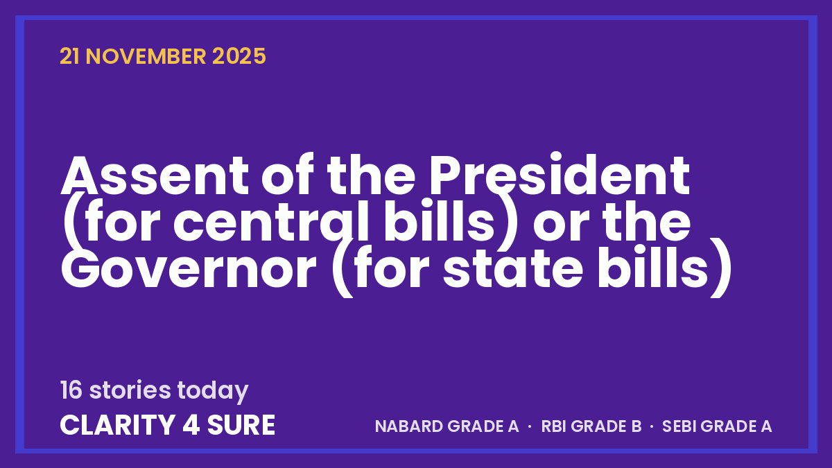 Daily Current Affairs (DCA) 21 November, 2025