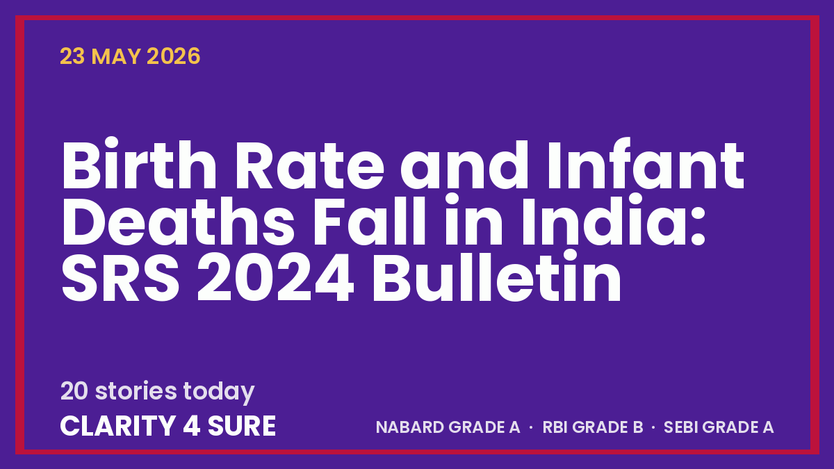 Daily Current Affairs (DCA) 23 May, 2026