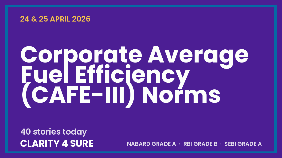 Daily Current Affairs (DCA) 24 & 25 April, 2026