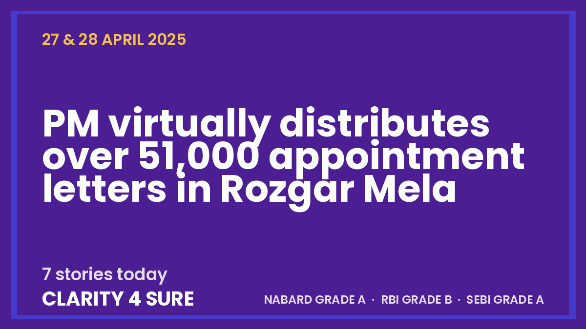 Daily Current Affairs (DCA) 27 & 28 April, 2025