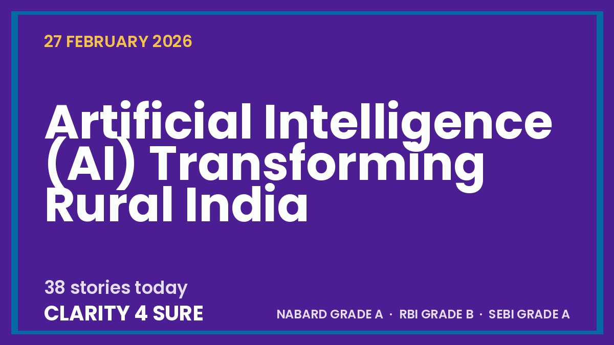 Daily Current Affairs (DCA) 27 February, 2026