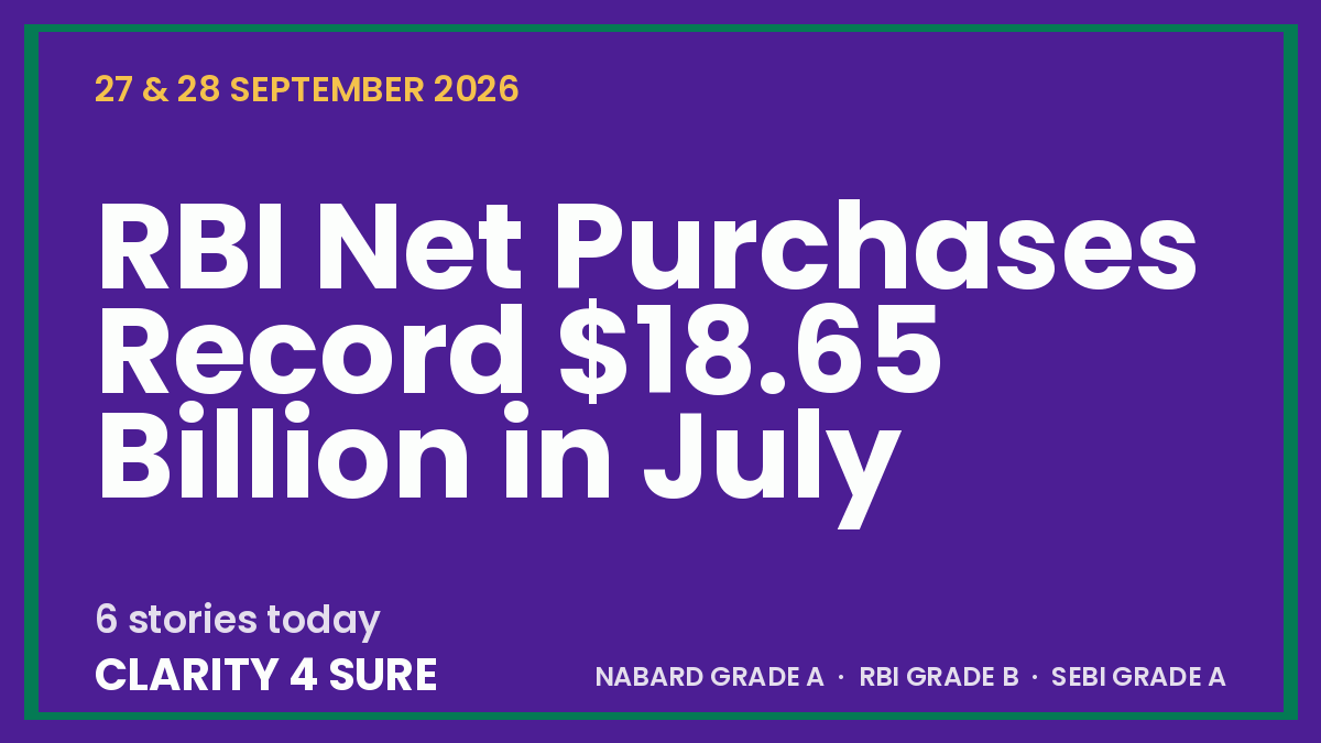 Daily Current Affairs (DCA) 27&28 September, 2026