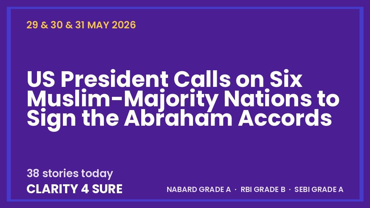 Daily Current Affairs (DCA) 29,30&31 May, 2026