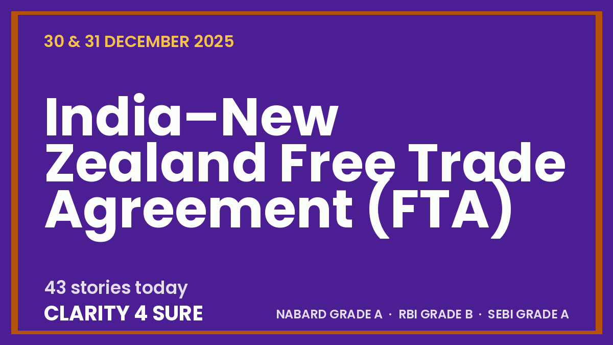 Daily Current Affairs (DCA) 30&31 December, 2025