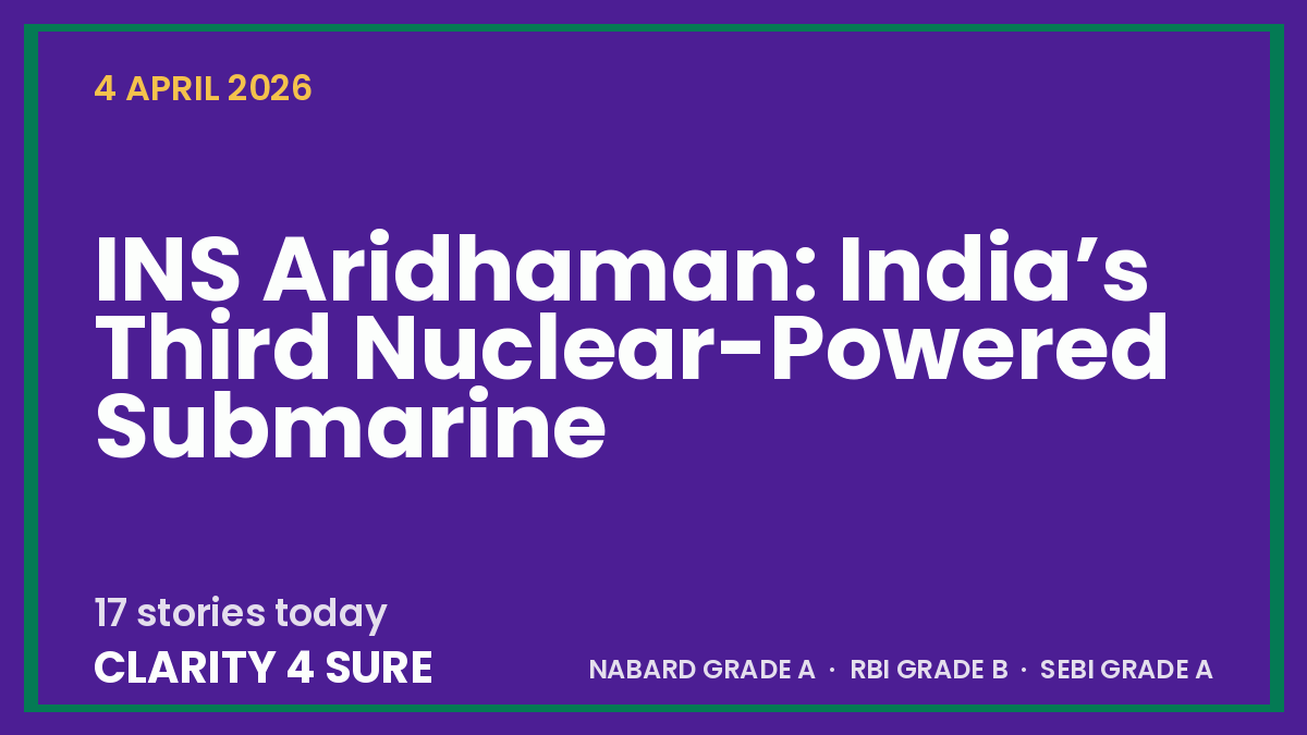 Daily Current Affairs (DCA) 4 April, 2026