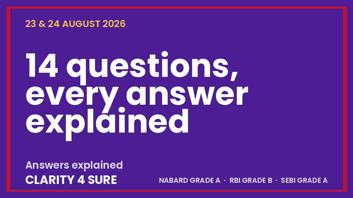 Daily current affairs quiz for 23 & 24 August 2026 - for NABARD Grade A, RBI Grade B and SEBI Grade A aspirants.
