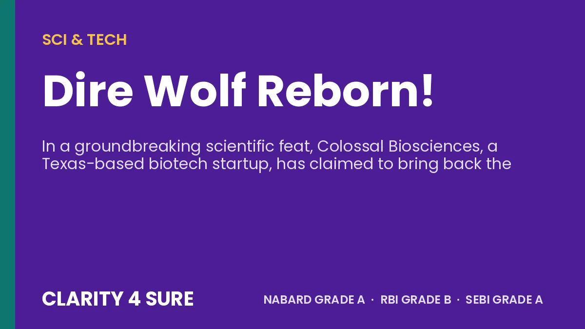 Dire Wolf Reborn!