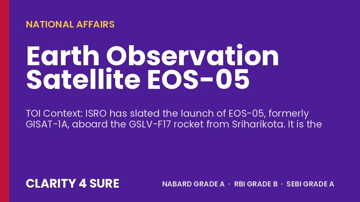 Earth Observation Satellite EOS-05