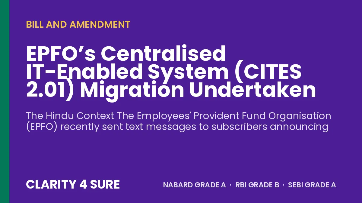 EPFO’s Centralised IT-Enabled System (CITES 2.01) Migration Undertaken