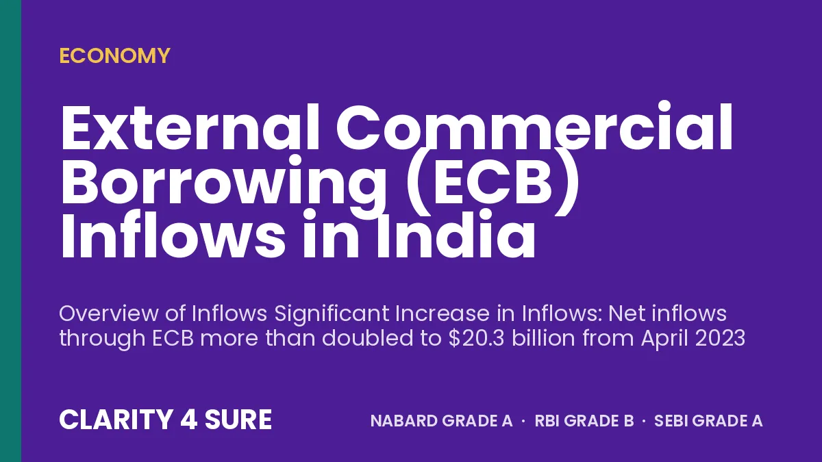 External Commercial Borrowing (ECB) Inflows in India