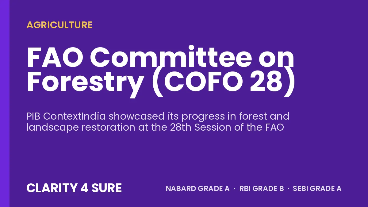 FAO Committee on Forestry (COFO 28)