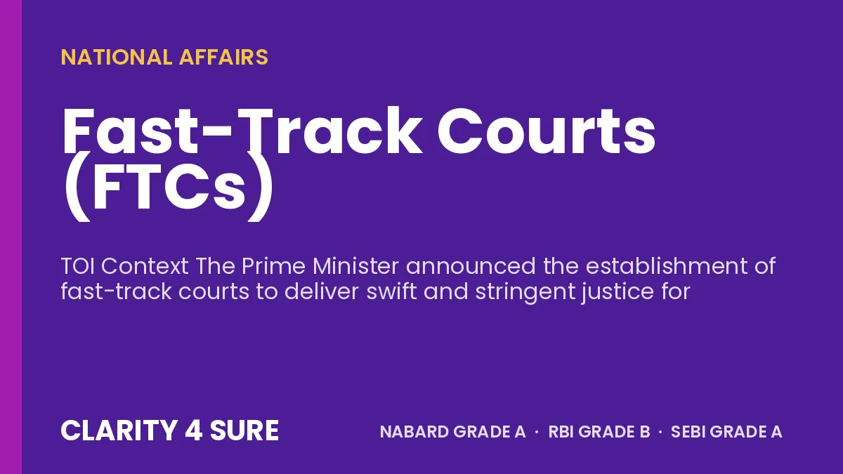Fast-Track Courts (FTCs)