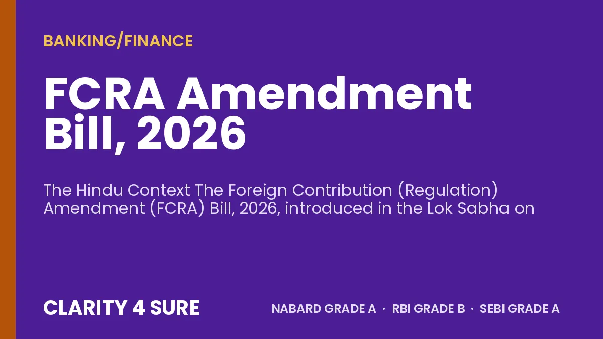 FCRA Amendment Bill, 2026