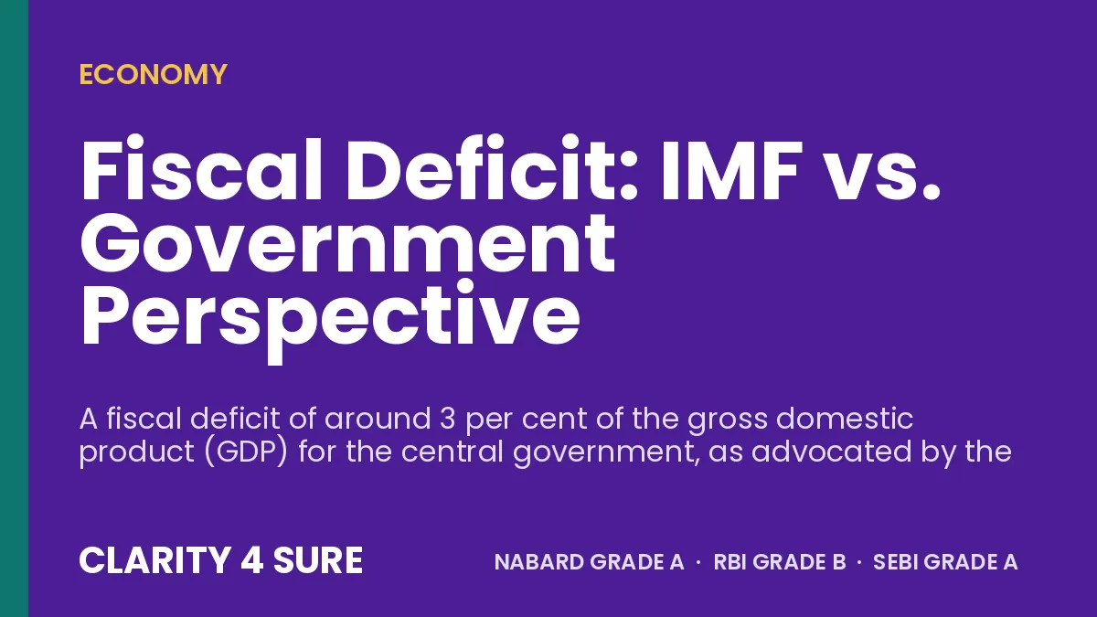 Fiscal Deficit: IMF vs. Government Perspective