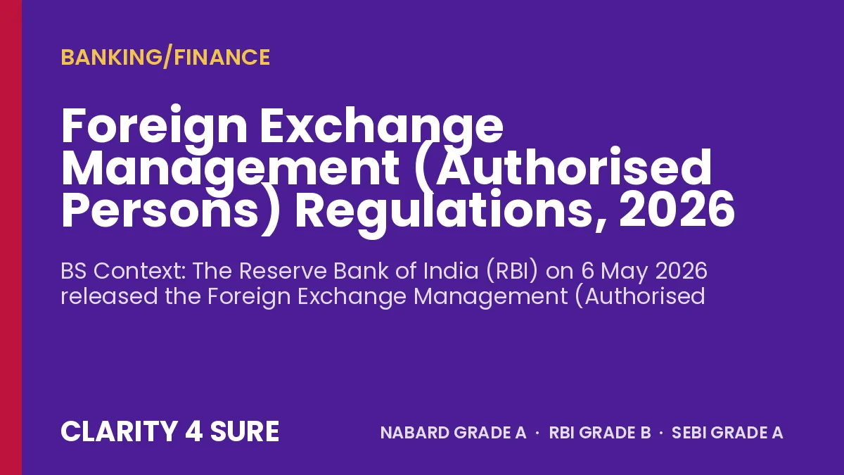 Foreign Exchange Management (Authorised Persons) Regulations, 2026