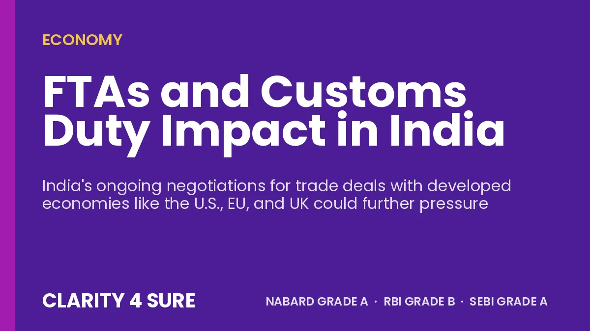 FTAs and Customs Duty Impact in India