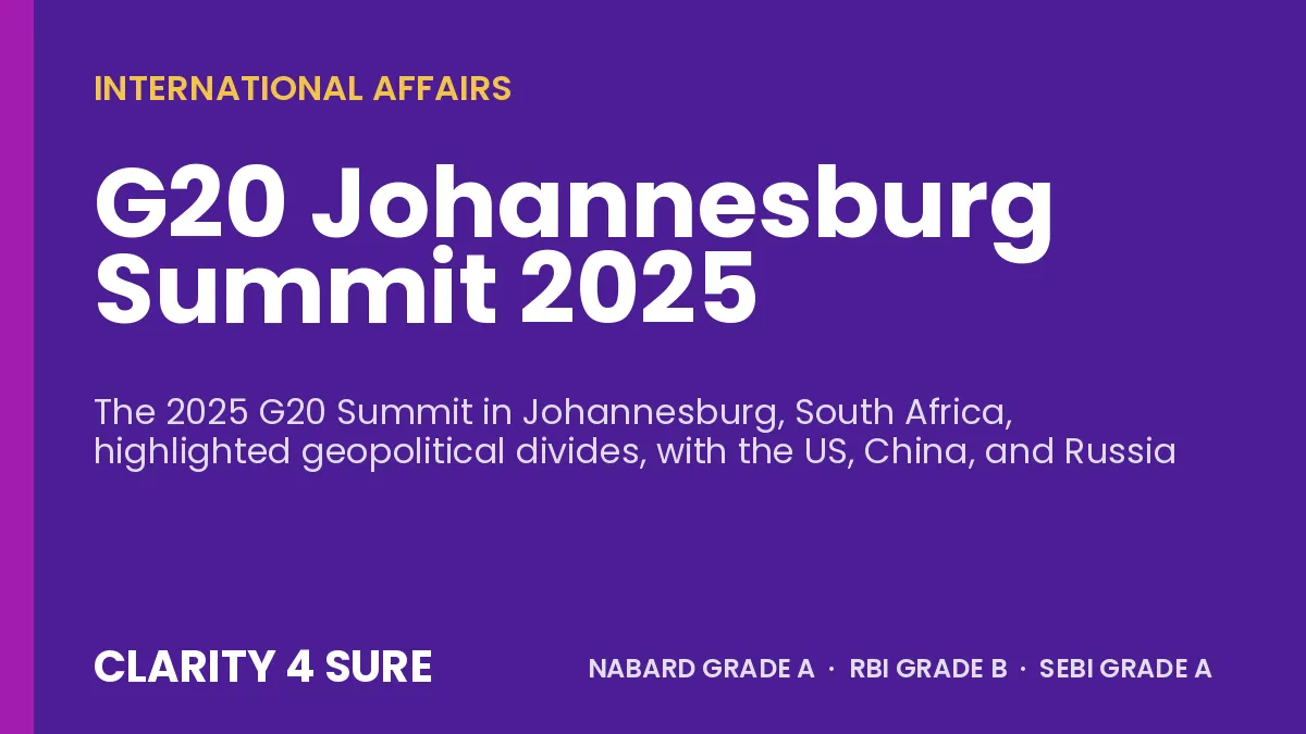 G20 Johannesburg Summit 2025