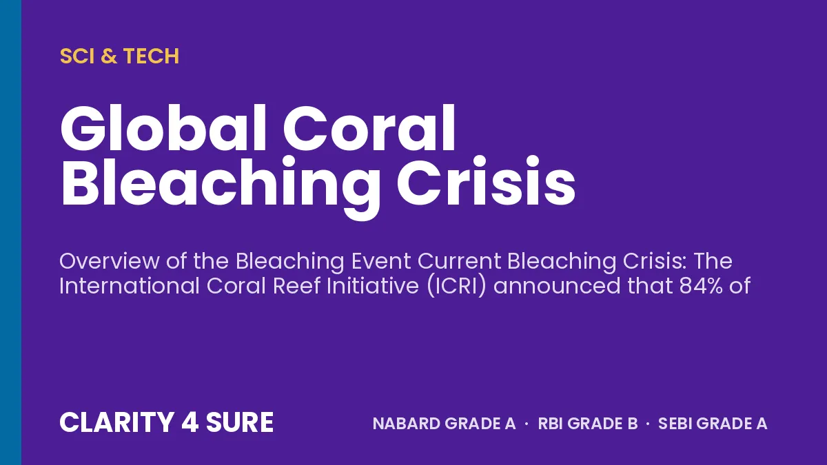 Global Coral Bleaching Crisis
