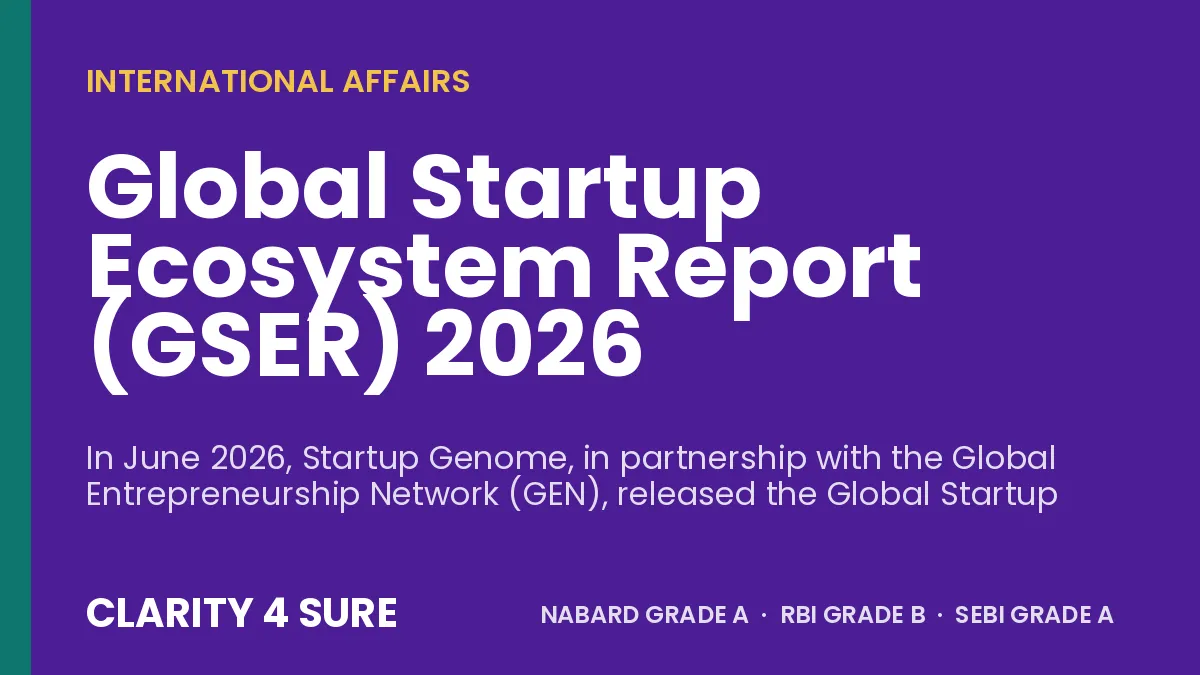 Global Startup Ecosystem Report (GSER) 2026