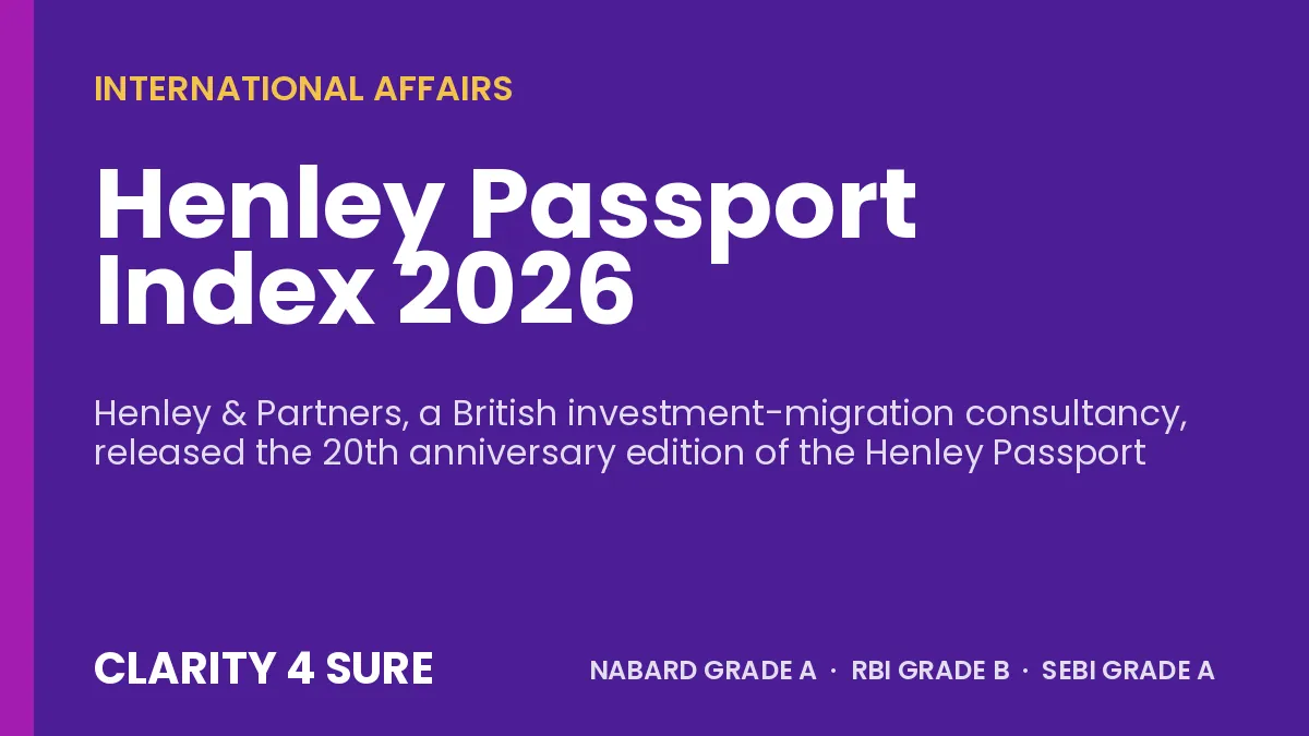 Henley Passport Index 2026
