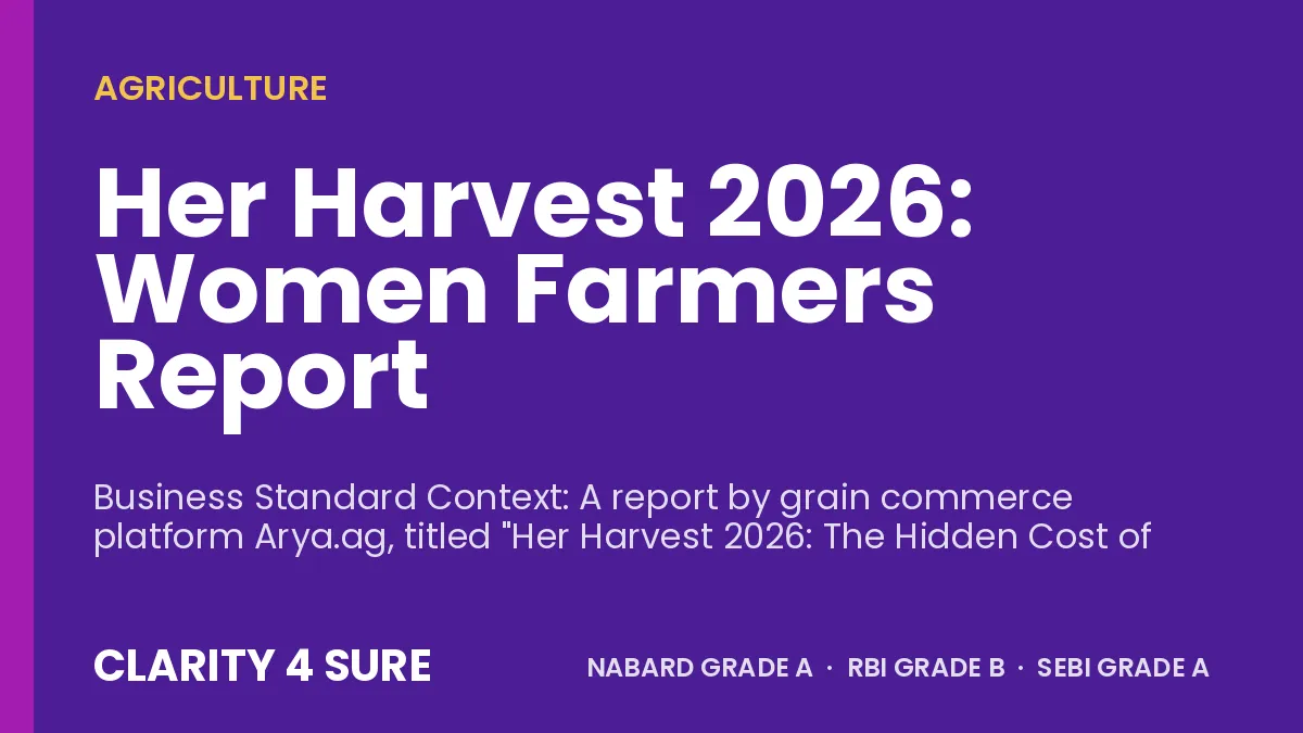 Her Harvest 2026: Women Farmers Report