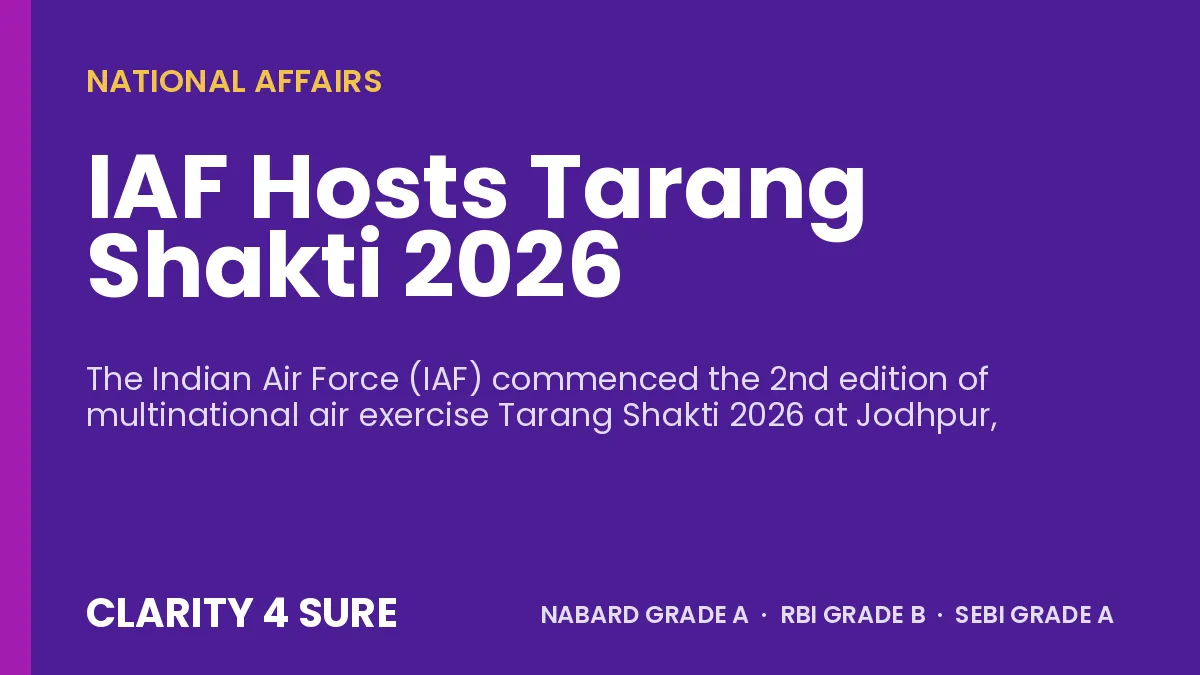 IAF Hosts Tarang Shakti 2026