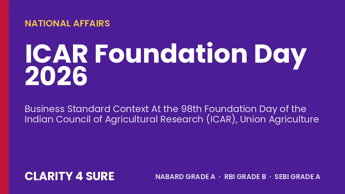 ICAR Foundation Day 2026